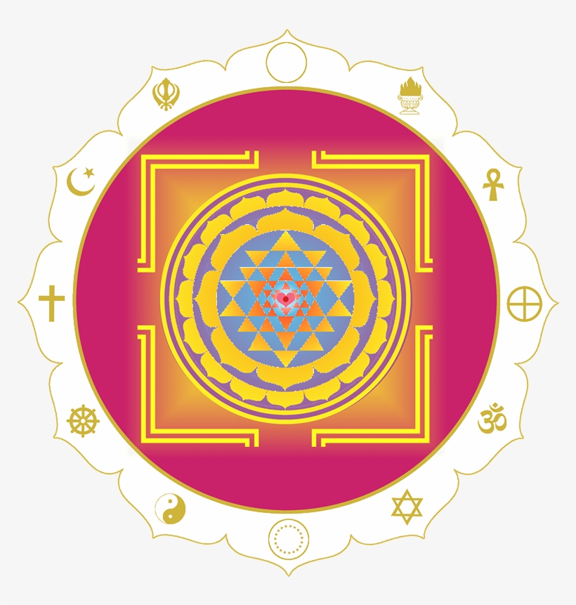 Heart Of Living Yoga Sri Yantra Download A Colour Version - Heart Of Living Yoga, transparent png #2530053