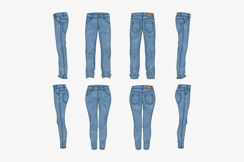 Blue Jeans Vector - Calça Vetor, transparent png #2530423