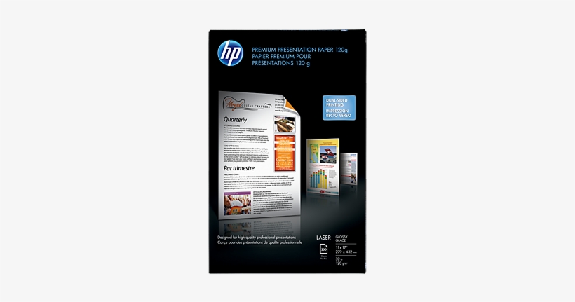 Hp Premium Glossy Presentation Paper 120 Gsm-250 Sht/tabloid/11 - Hp Presentation Paper, transparent png #2530949
