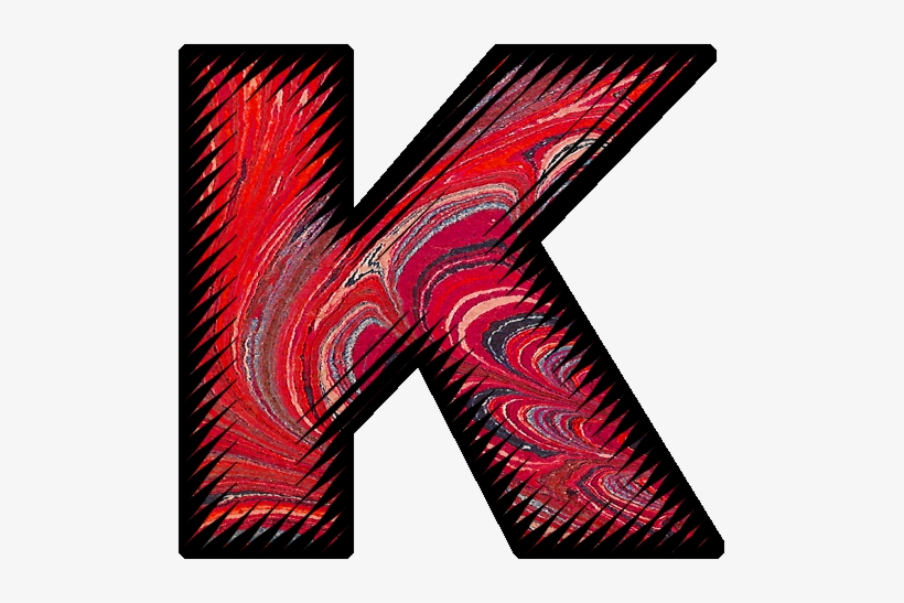 K Marbleized Paper - Alphabets K, transparent png #2530976