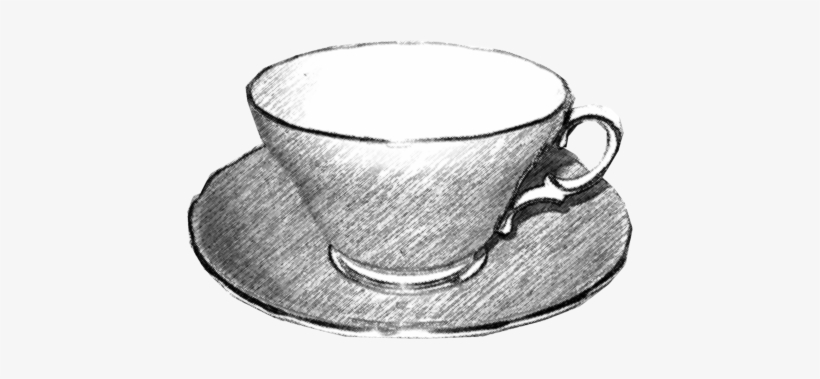 Teacup Black And Free - Black And White Tea Cup, transparent png #2531115