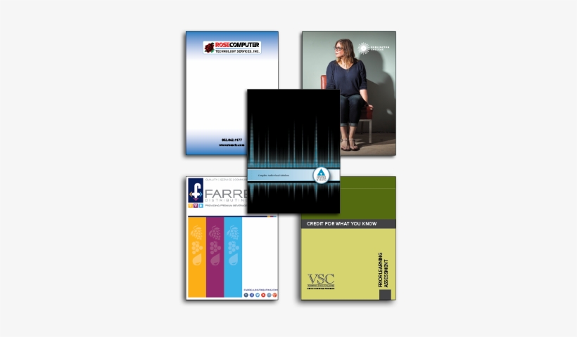 Collage Of Five Printed Presentation Folders - Vermont, transparent png #2531300