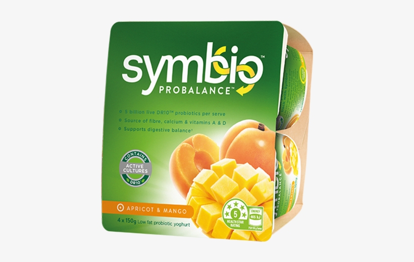 Apricot & Mango Yoghurt 4x 150g - Symbio Yoghurt, transparent png #2531382