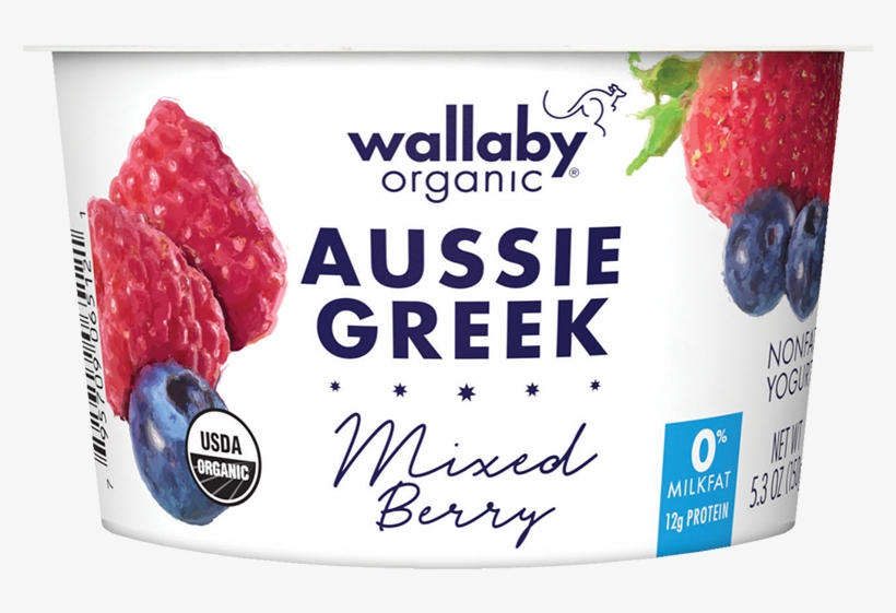 Wallaby Mixed Berry Organic Greek Nonfat Yogurt - Wallaby Greek Yogurt, transparent png #2531891
