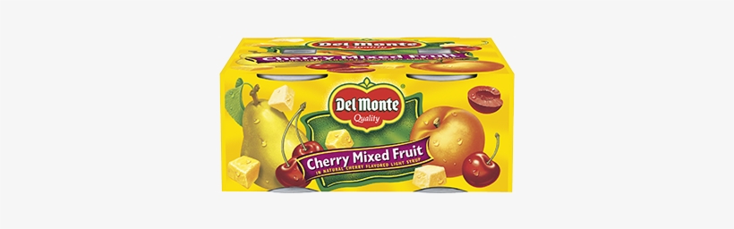 Del Monte Very Cherry Mixed Fruit, 4 Oz Cups 4 Packs - Del Monte Cherry Mixed Fruit In Natural Cherry Flavored, transparent png #2532320