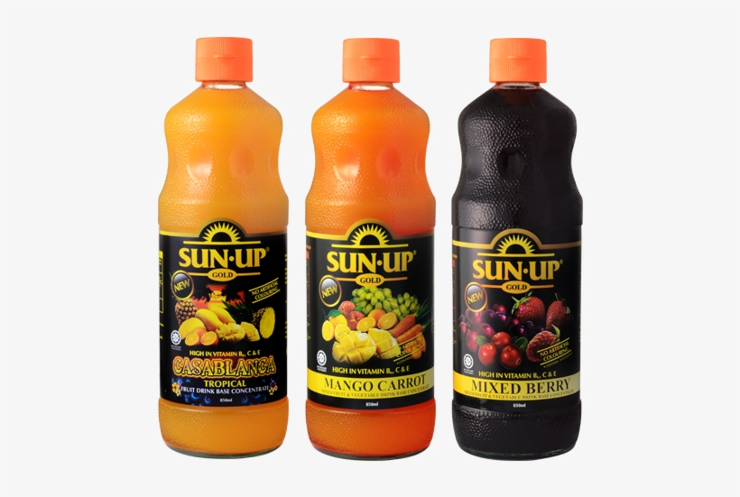Sun Up Gold Mixed Fruit & Vegetable Drink Base - Syrup Sun Up, transparent png #2532395