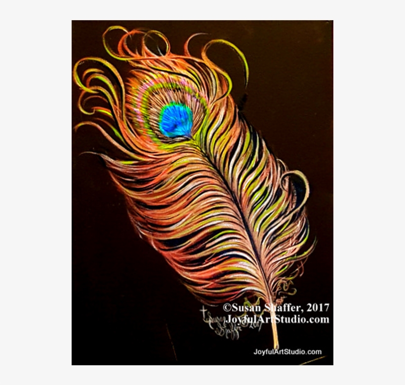 Peacock Bling, Acrylic Painting, $45 At Joyful Arts - Graphic Design, transparent png #2532583