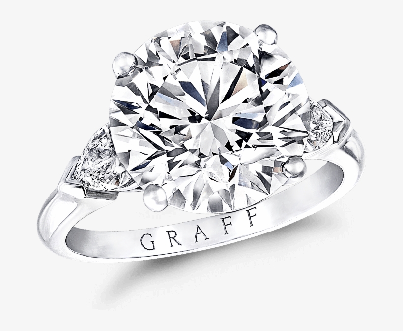 A Classic Graff Ring Featuring A Round Brilliant Diamond - Engagement Ring, transparent png #2533542