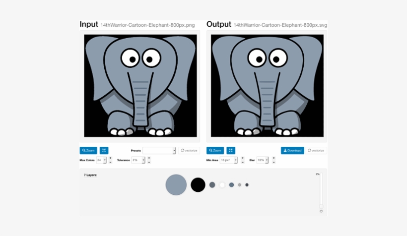 14thwarrior Cartoon Elephant - Converter Imagem Em Vetor Online, transparent png #2533977