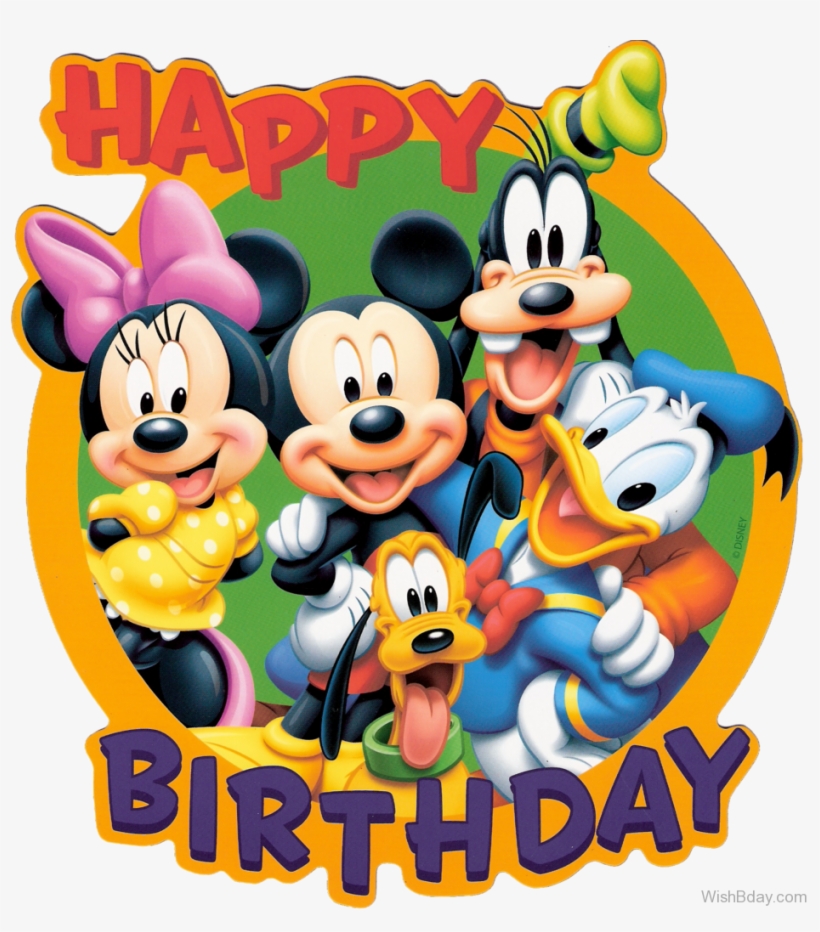 Happy Birthday With Disney Cartoon - Disney Birthday, transparent png #2534087