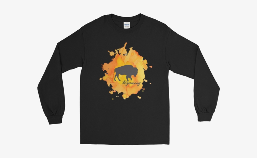 Wyoming Watercolor Burst Bison - Frugal Aesthetic Respect Women Merch, transparent png #2534720