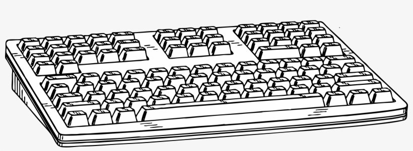 Computer Keyboard 1 Picture Royalty Free Download - Computer Keyboard Line Drawing, transparent png #2535829