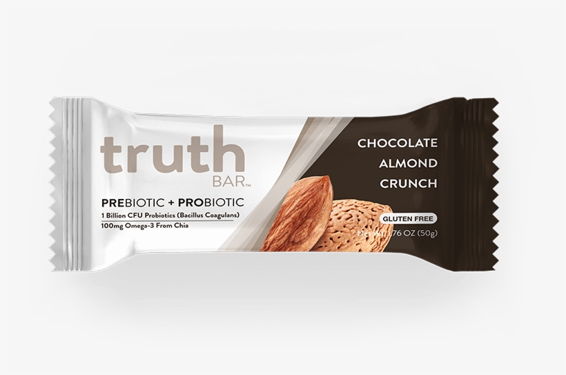 Chocolate Almond Crunch Truth Bar - Truth Bar Probiotic, transparent png #2536021