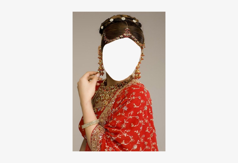 Indian Bride Photo Suit Editor - Peinados Tradicionales Hindues, transparent png #2536224