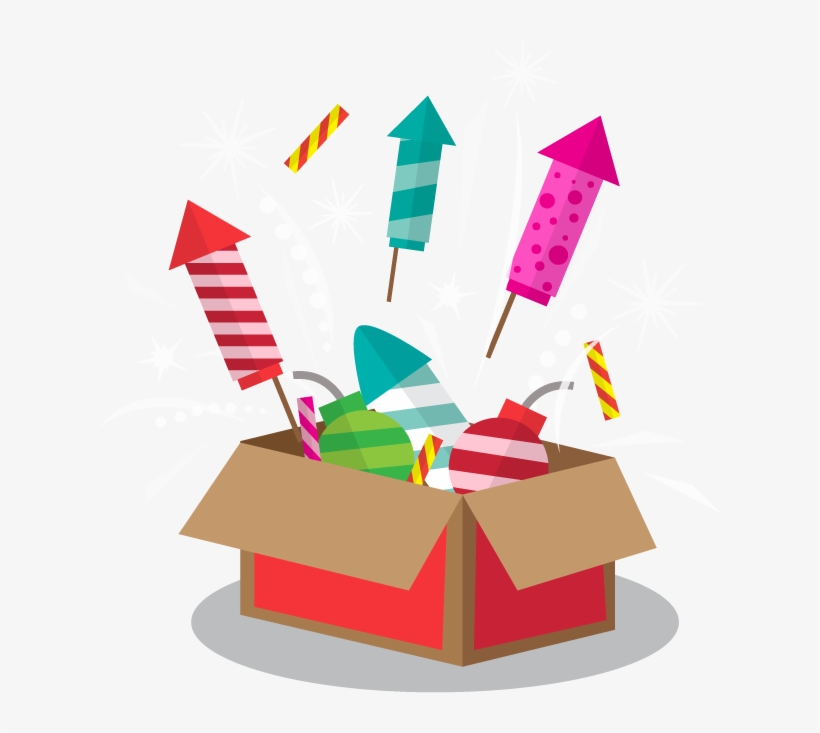 Exciting Gift Boxes - Fireworks, transparent png #2536296