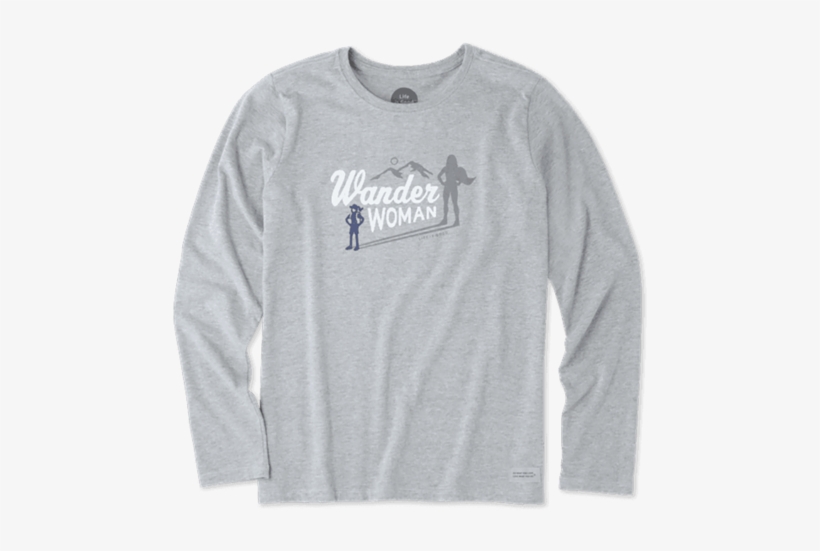 Women's Wander Woman Hike Long Sleeve Crusher Tee - Long-sleeved T-shirt, transparent png #2536501