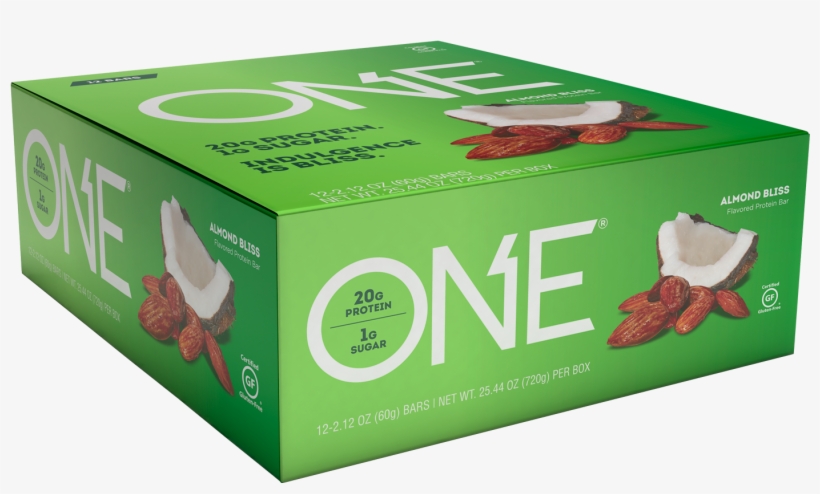One Bars Almond Bliss Protein Bar - One Protein Bar Almond Coconut, transparent png #2536502