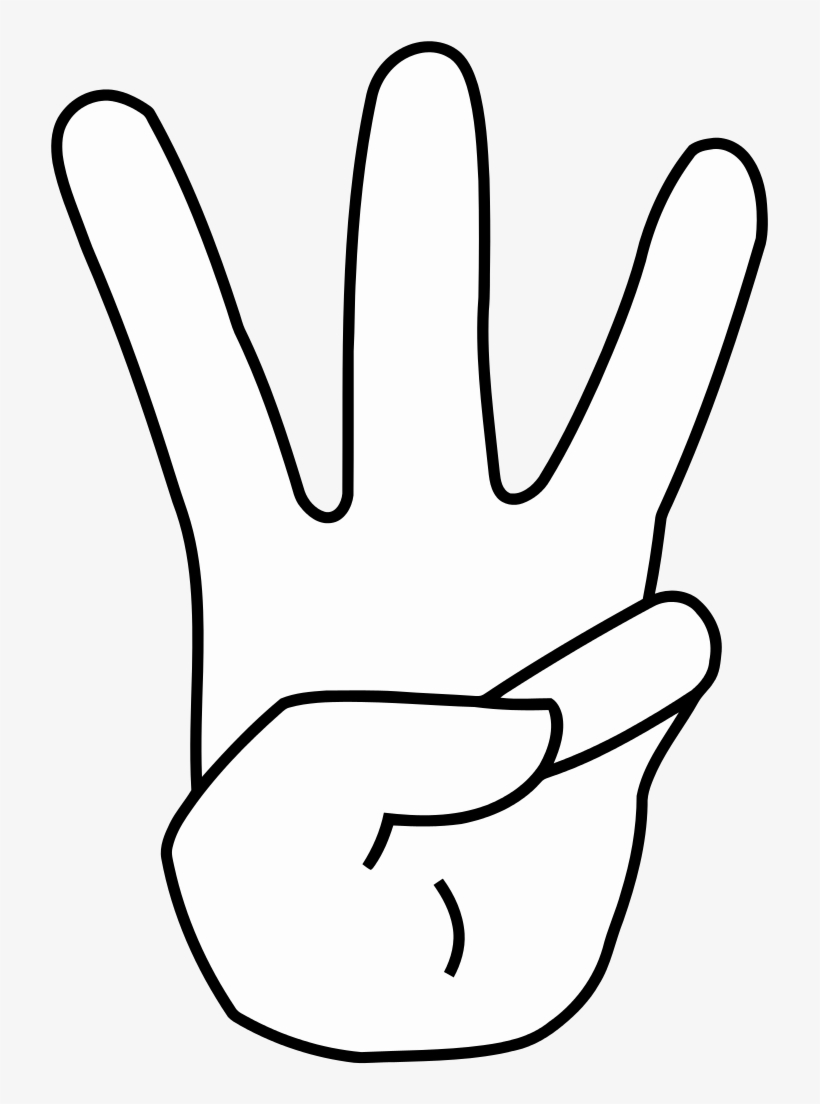 File - Hand 3 - Svg - Sign Language Water For Classroom, transparent png #2537032