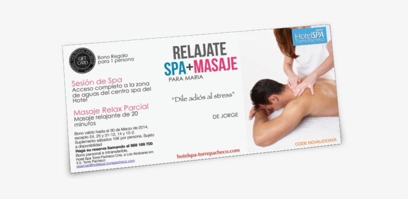 Bono Regalo Masaje Y Spa Murcia - Gift, transparent png #2537535