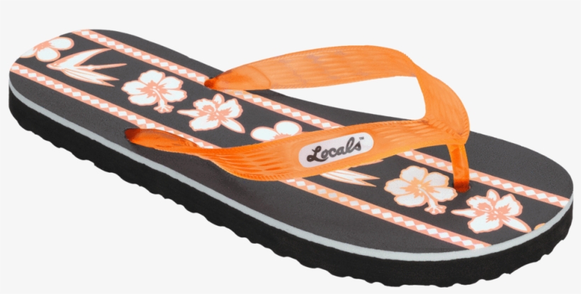 Locals Women's Mix Flower Orange Slippa - Flip-flops, transparent png #2537539