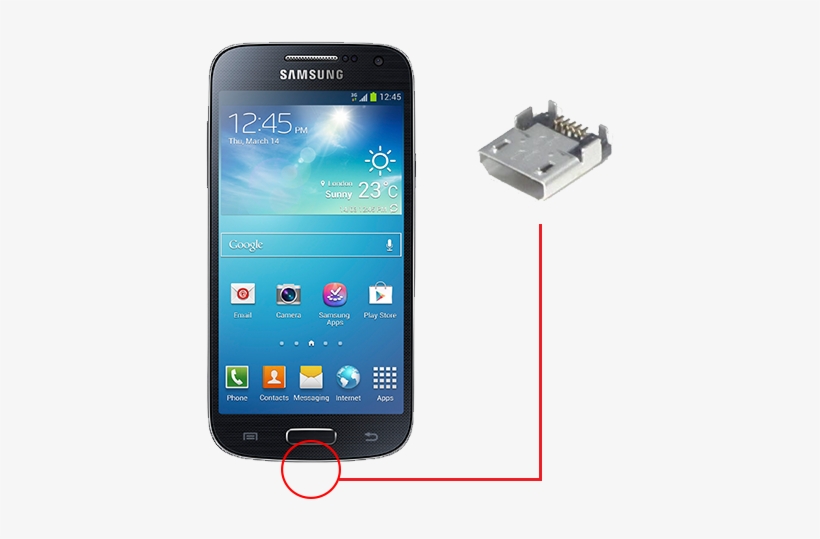 Galaxy S4 Mini I9195 Charging Port Repair - Samsung Galaxy S 4 Mini, transparent png #2538029