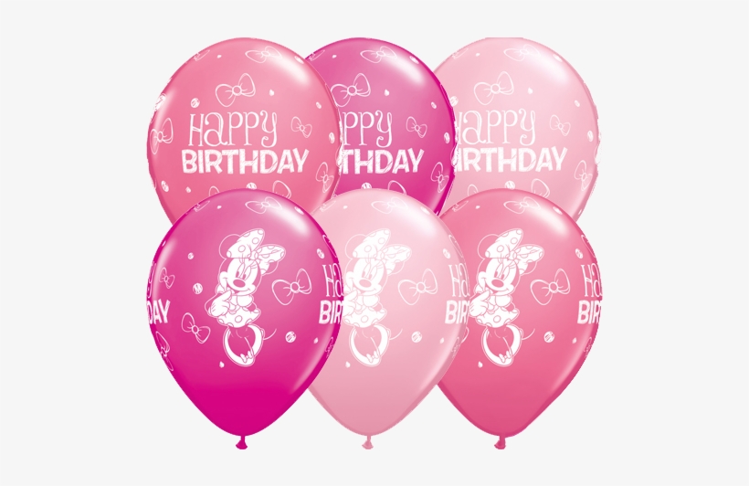 11" Minnie Mouse Birthday Latex Balloons X - 11" Minnie Mouse Birthday Latex Balloons X 25, transparent png #2538829