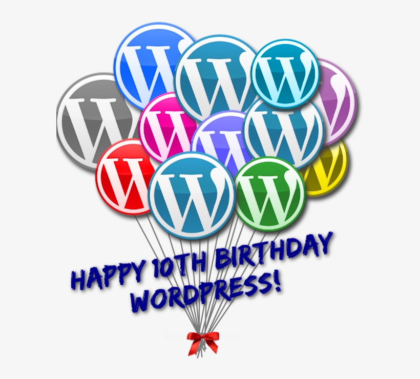 Wordpress 10 Anniversary Balloons - Beginner's Guide To Wordpress: Create An Amazing Website, transparent png #2538859