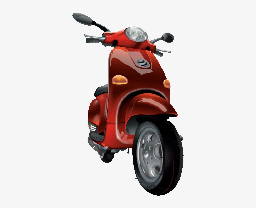 Scooter Clipart Two Wheeler - Two Wheels Vehicles Clipart, transparent png #2538925