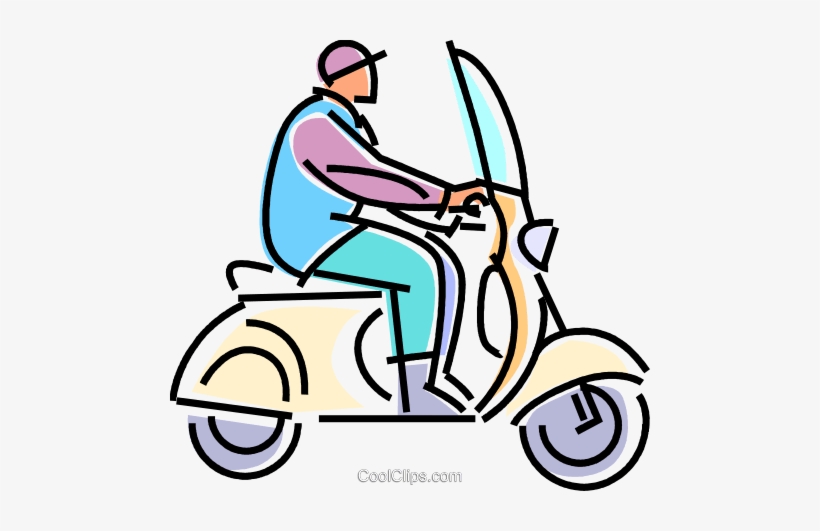 Man Driving A Scooter - Lambreta Vetor Png, transparent png #2539069