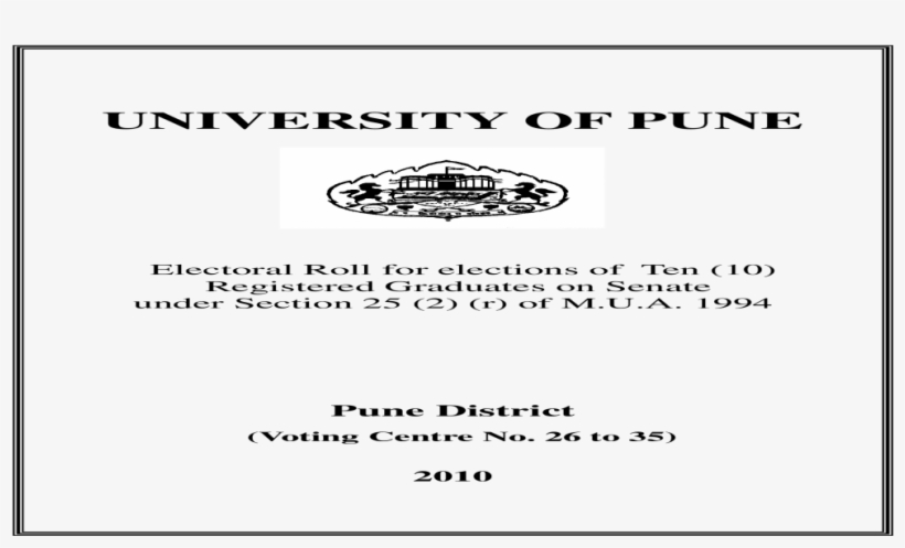 University Of Of Pune Electoral Roll For Elections - Ink, transparent png #2539339