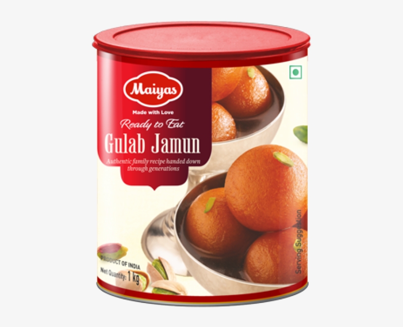 Maiyas Gulab Jamun Tin - Maiyas Gulab Jamun Tin 1kg, transparent png #2539368