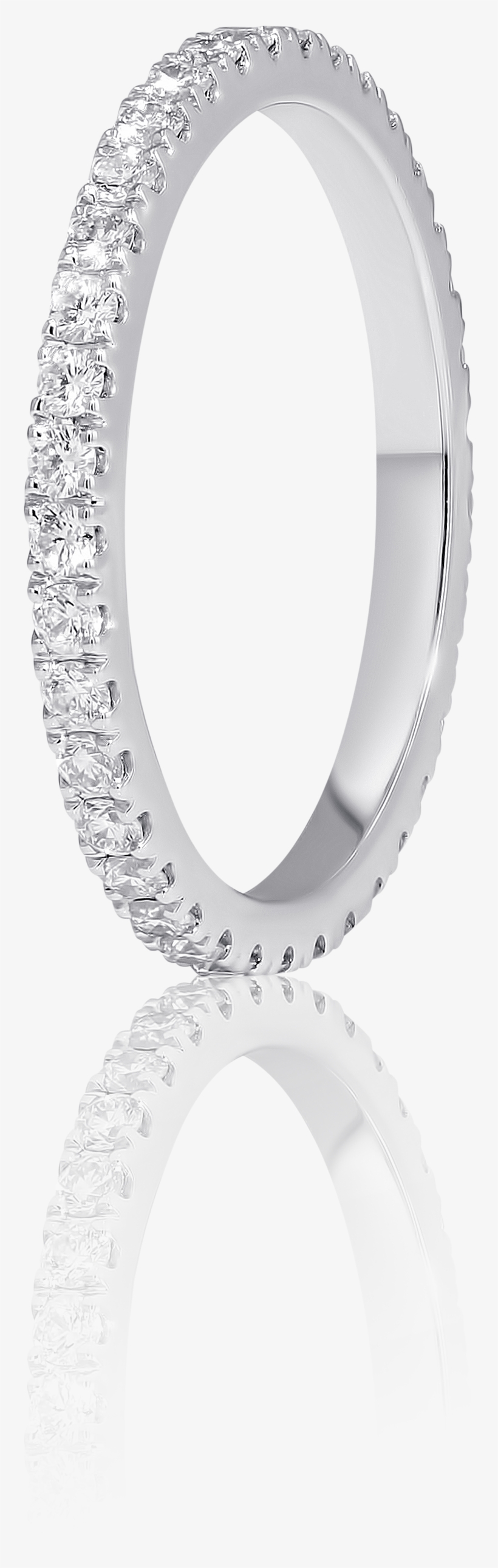 Pavé Diamond Eternity Wedding Ring In 18k White Gold - Platinum, transparent png #2539975
