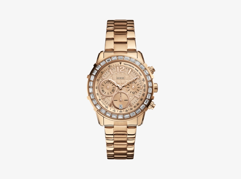 Guess Ladies Watch W0016l5 Rose Gold Chronograph - Guess U0016l5 Rose Gold Dial Rose Gold Chronograph, transparent png #2540828