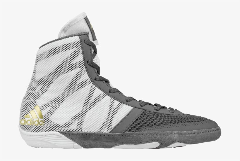 white and gold adidas wrestling shoes