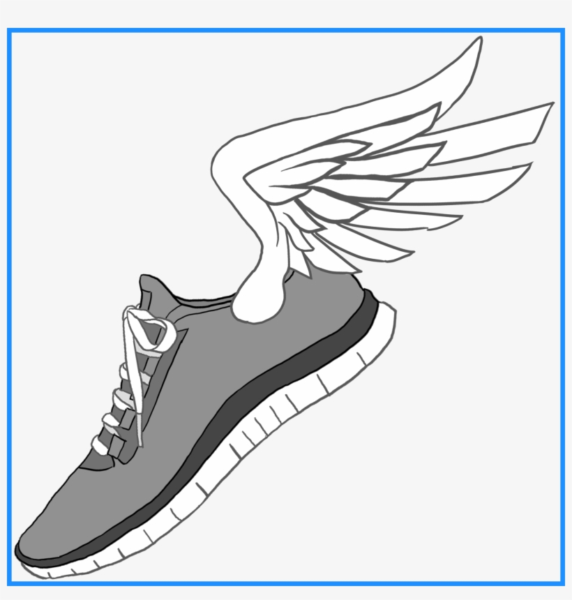 Png Transparent Stock Incredible Best Sports Adidas - Shoe With Wings Drawing, transparent png #2540968