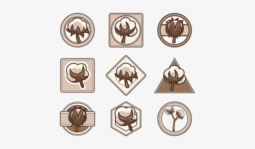 Cotton Flower Vector Labels - Cotton, transparent png #2541184