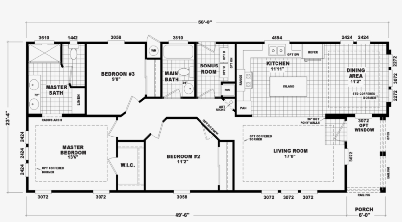 The Marigold Model Has 3 Beds And 2 Baths - California, transparent png #2541749