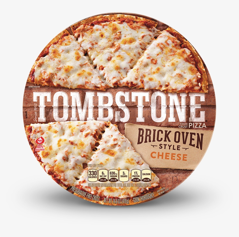 Tombstone Brick Oven Cheese Pizza - Tombstone Brick Oven Style Thin Crust Sausage, transparent png #2542389