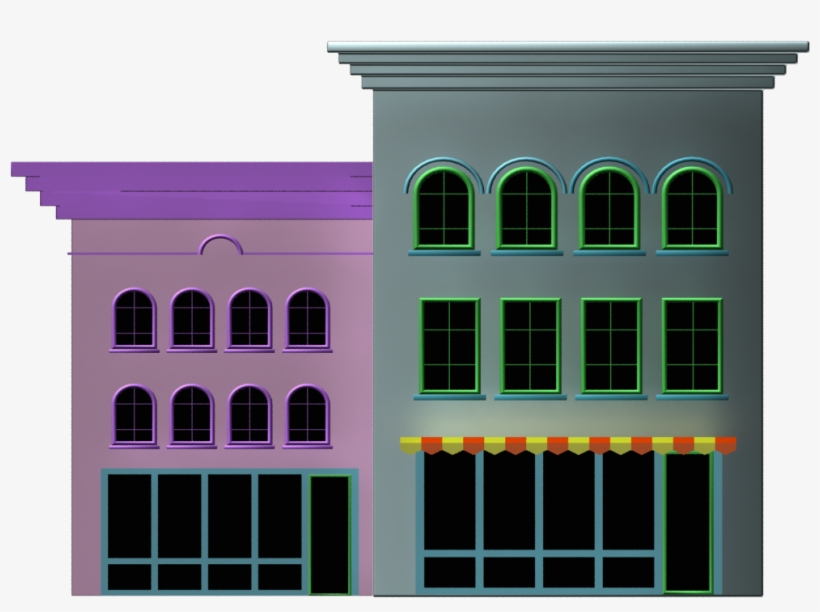 Cartoon Buildings Png - Cartoon Png Buildings, transparent png #2542442