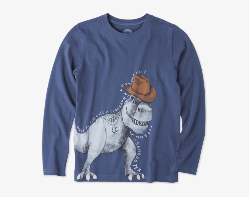 Boys Tyrannosaurus Tex Long Sleeve Crusher Tee - Sleeve, transparent png #2542717
