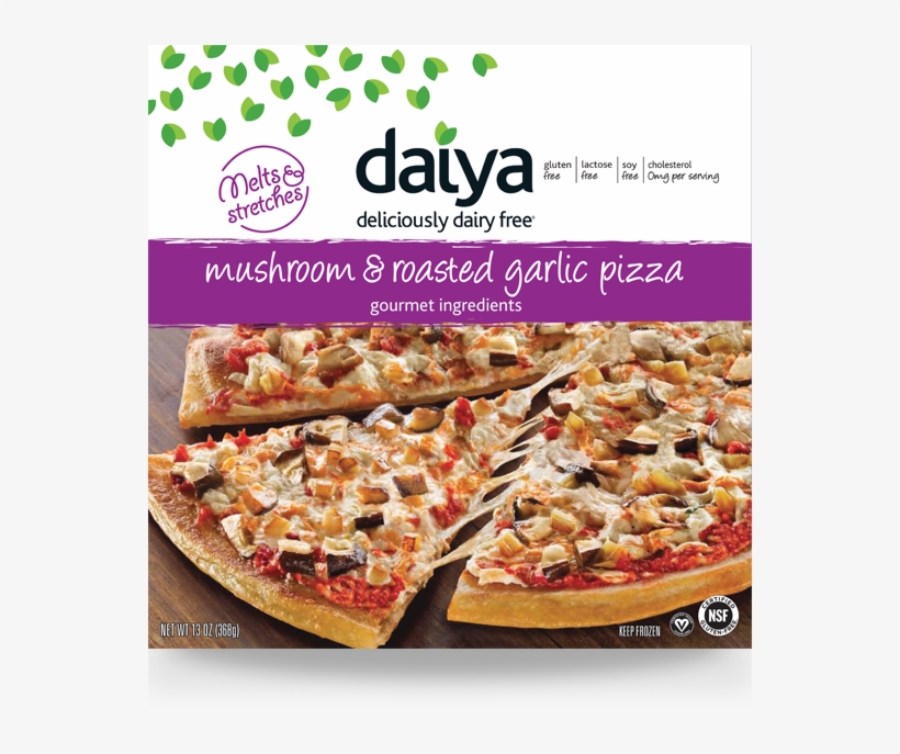 Daiya Mushroom & Garlic Pizza $9 - Frozen Food Packaging Vegan, transparent png #2542783