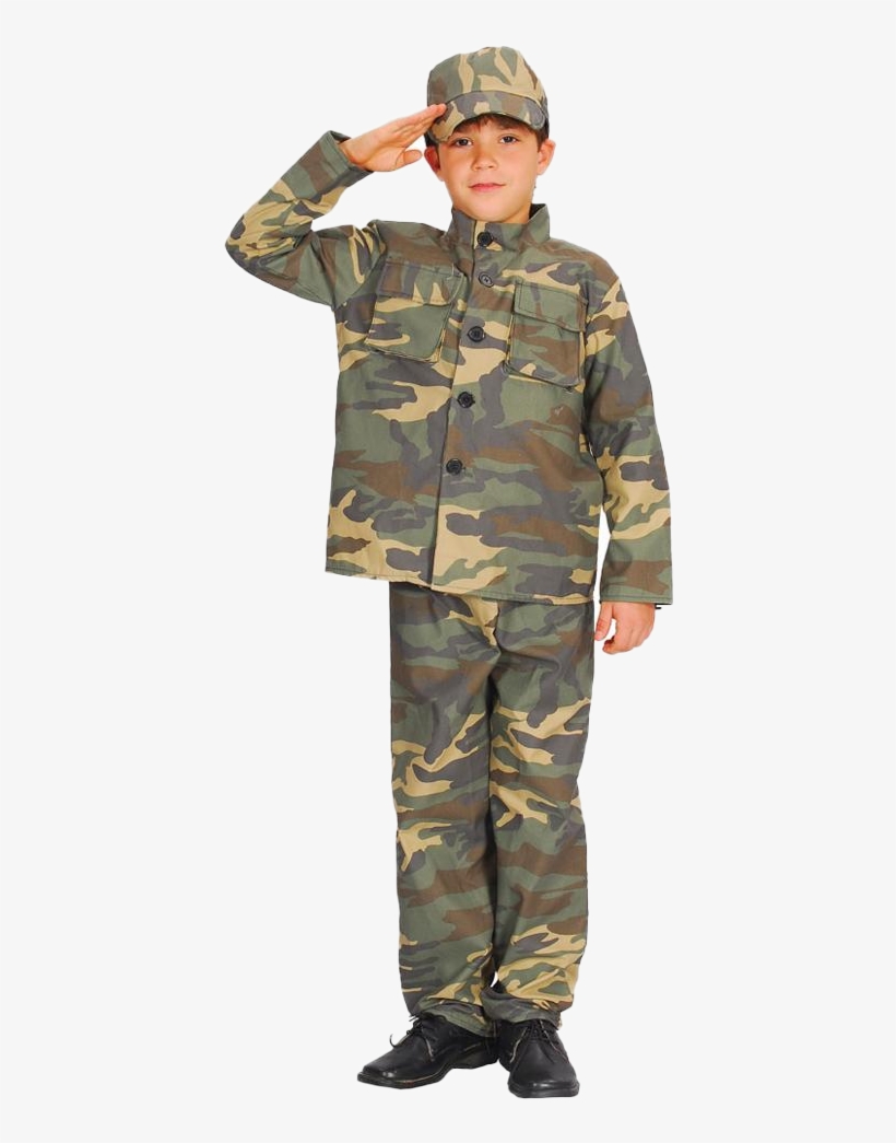 Sentinel Army Soldier Boys Fancy Dress Military Commando - Boy In Army Uniform, transparent png #2543306