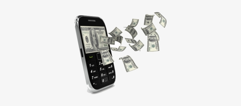 When To Send That Email It's Everywhere These Days - Money Coming Out Of Phone, transparent png #2543870