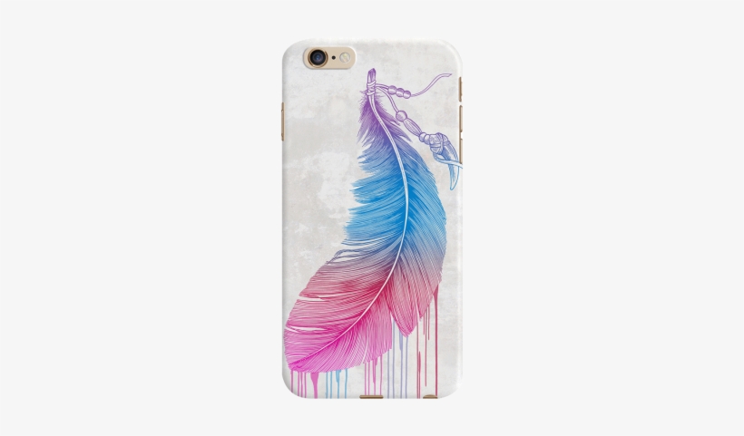 Dailyobjects Rainbow Feather Case For Iphone 6 Plus - Colors Of A Feather, transparent png #2544036