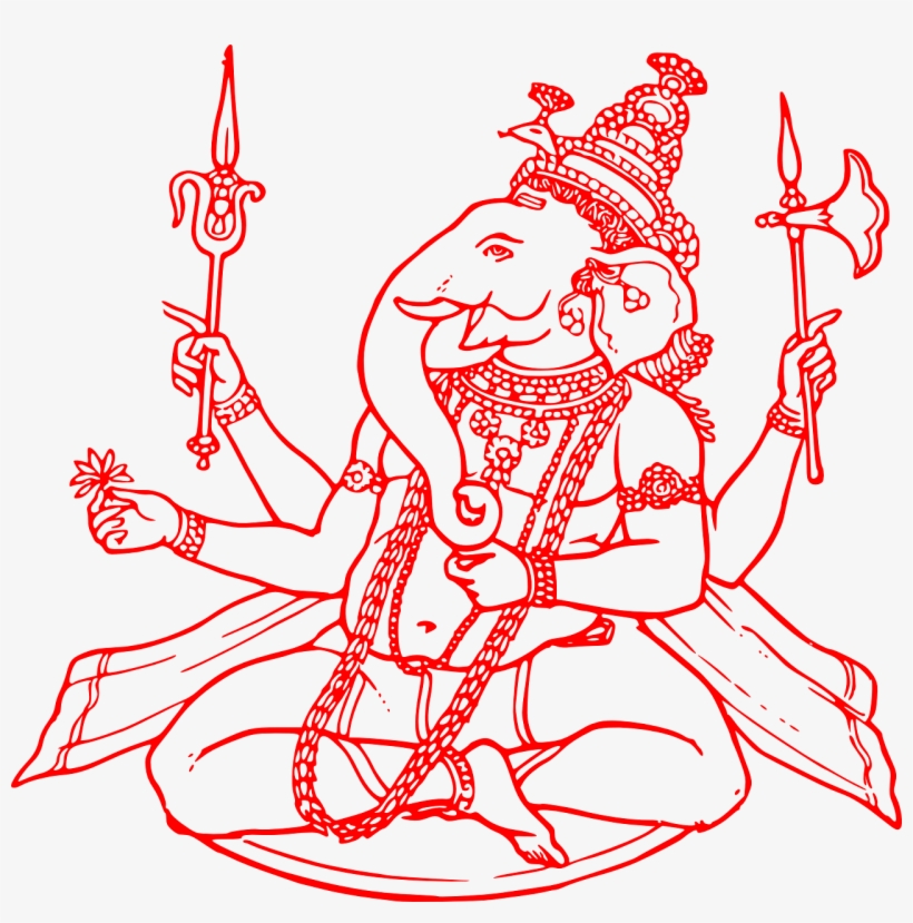 Ganesh Ji Clipart Red, transparent png #2544384