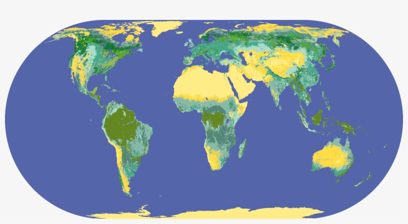 Global Land Cover Classification - World Map, transparent png #2545058