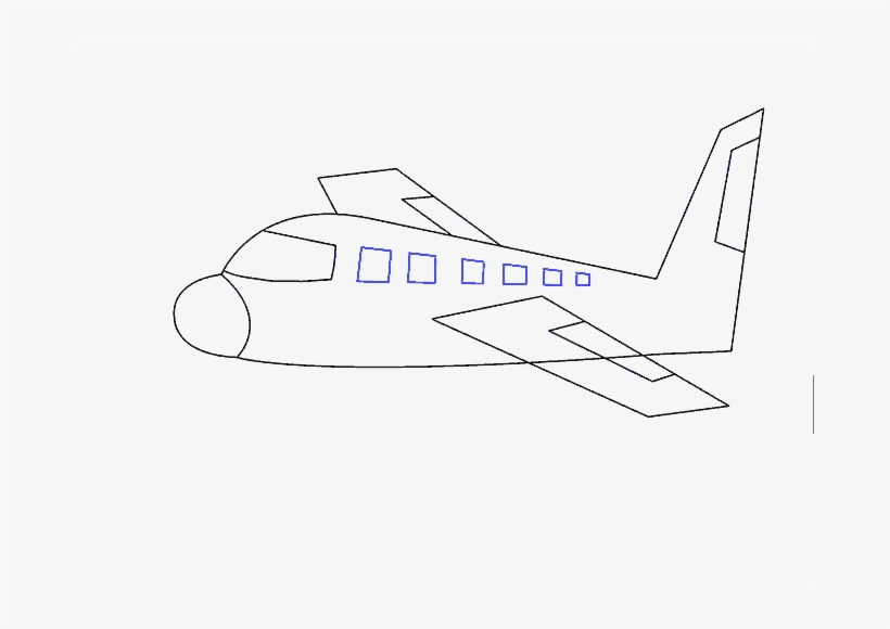 Small plane with propeller hand drawn outline Vector Image