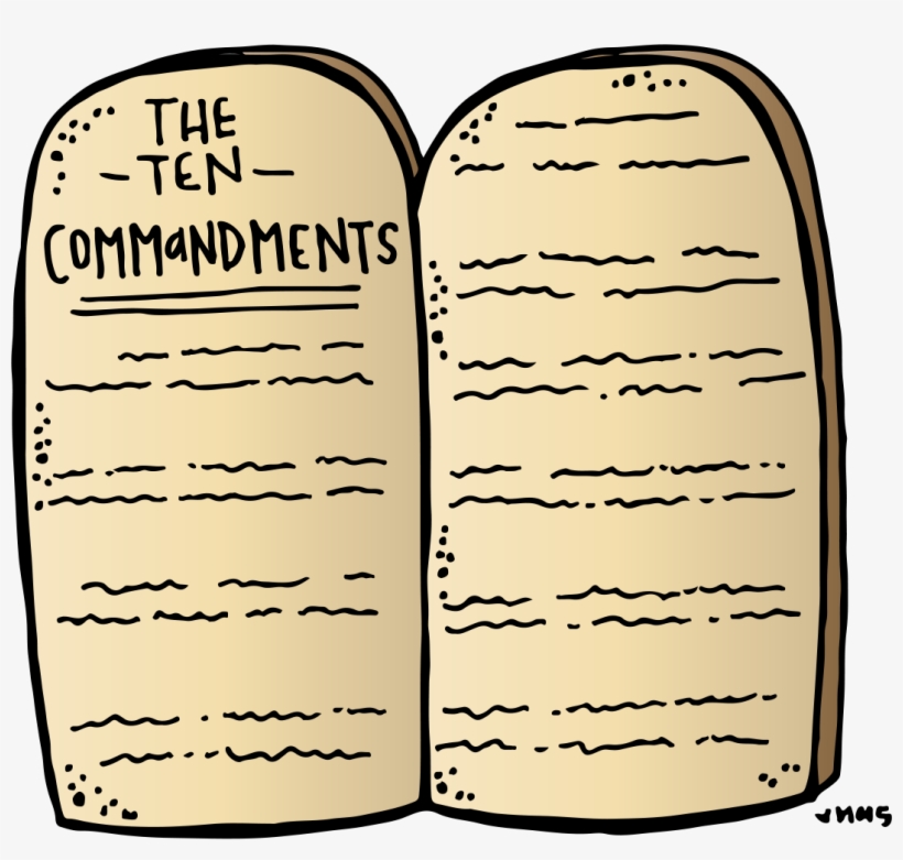 Ten Commandments Stone Tablets Clipart - Ten Commandments Clipart, transparent png #2547186