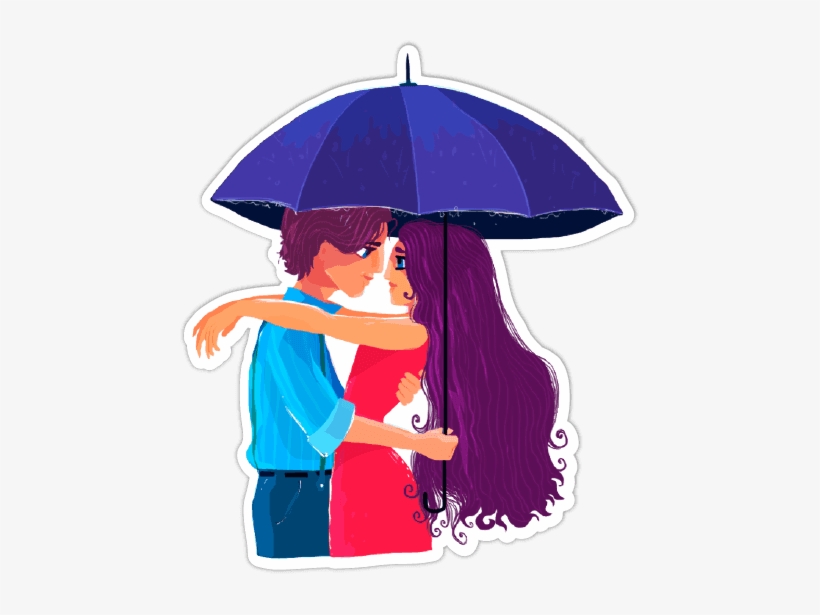 Send - Couple Png On Rain, transparent png #2547687