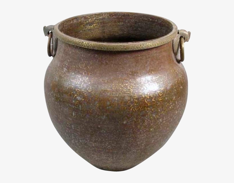 Large South Indian Hammered Copper Water Storage Pot - South India, transparent png #2548735